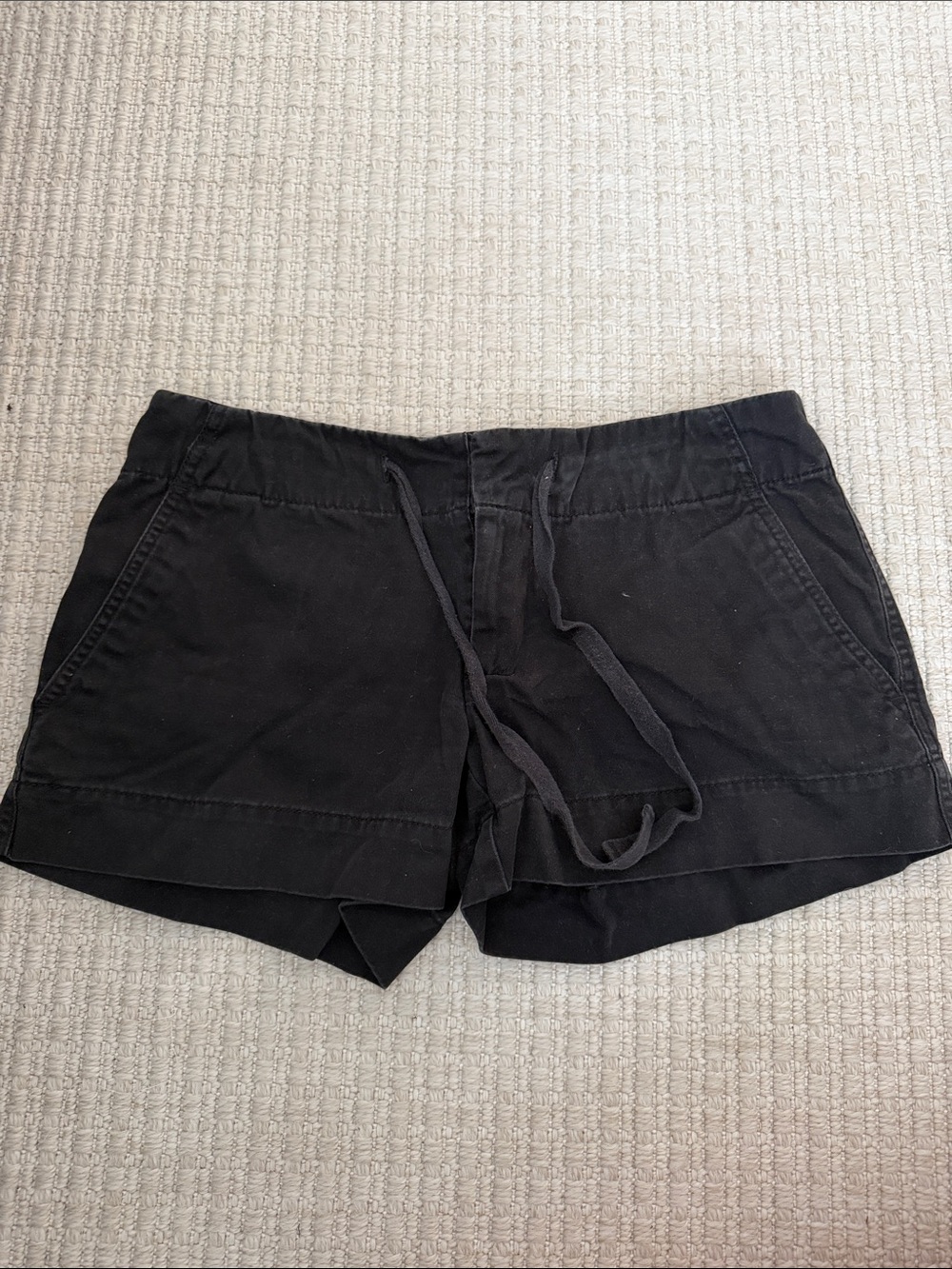 Women's Black Drawstring Shorts